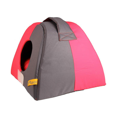 Gigwi Place Pet House Canvas ,Plush, TPR (Red Rose) - large